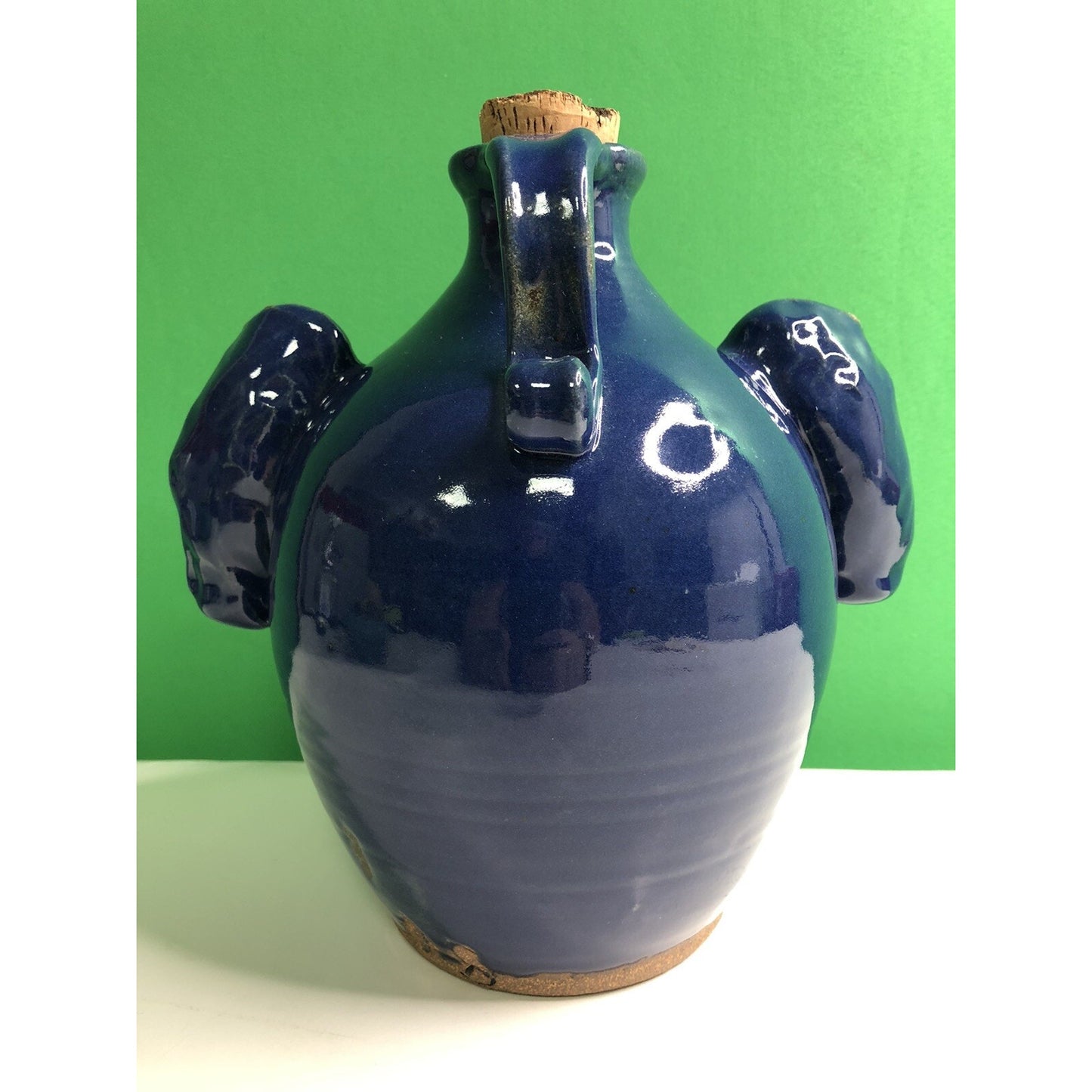 Vintage MUD DABBER’S ELEPHANT JUG North Carolina Art Pottery With Flyer
