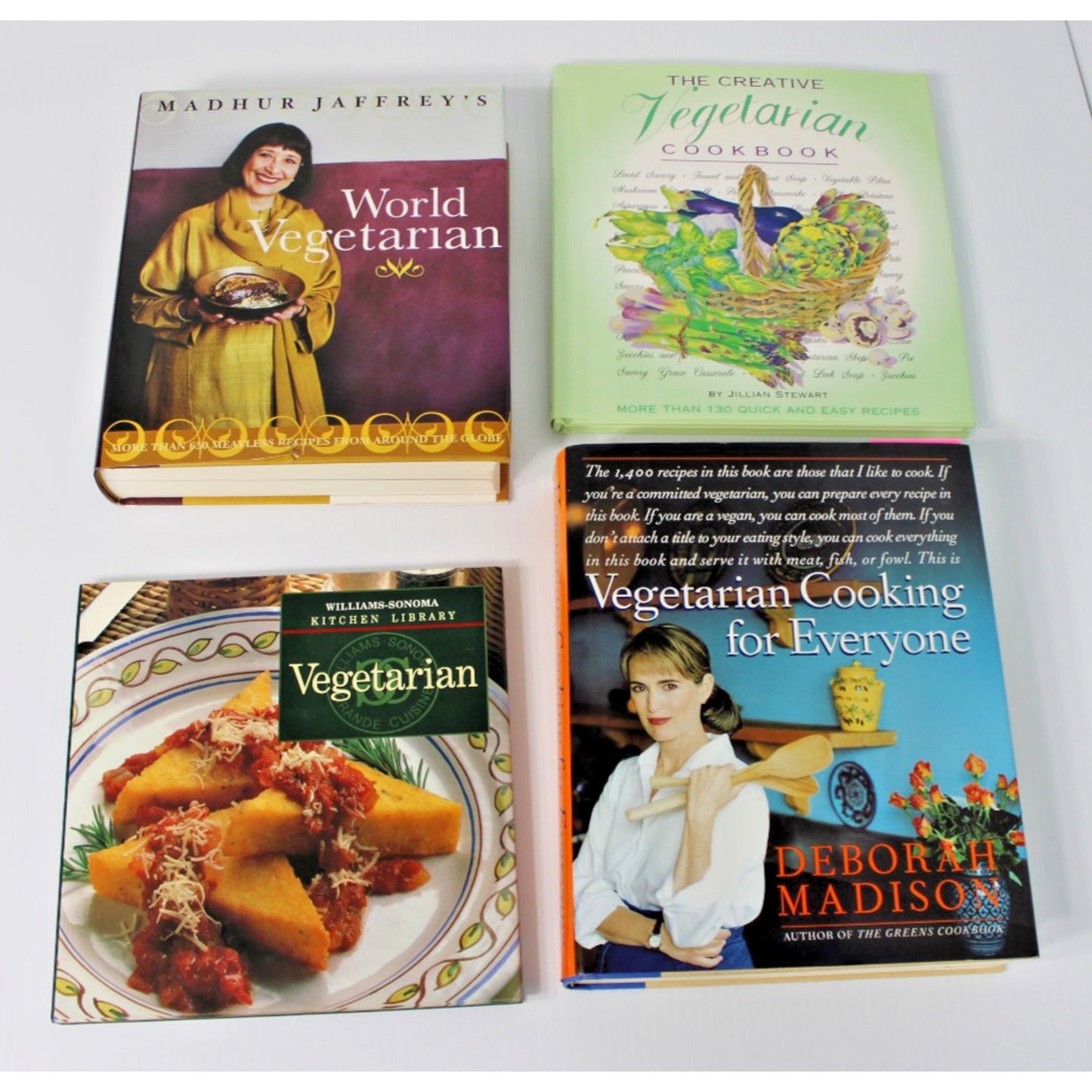 4 Healthy Cookbooks: Vegetarian Cooking For Everyone, World Vegetarian, 1990s