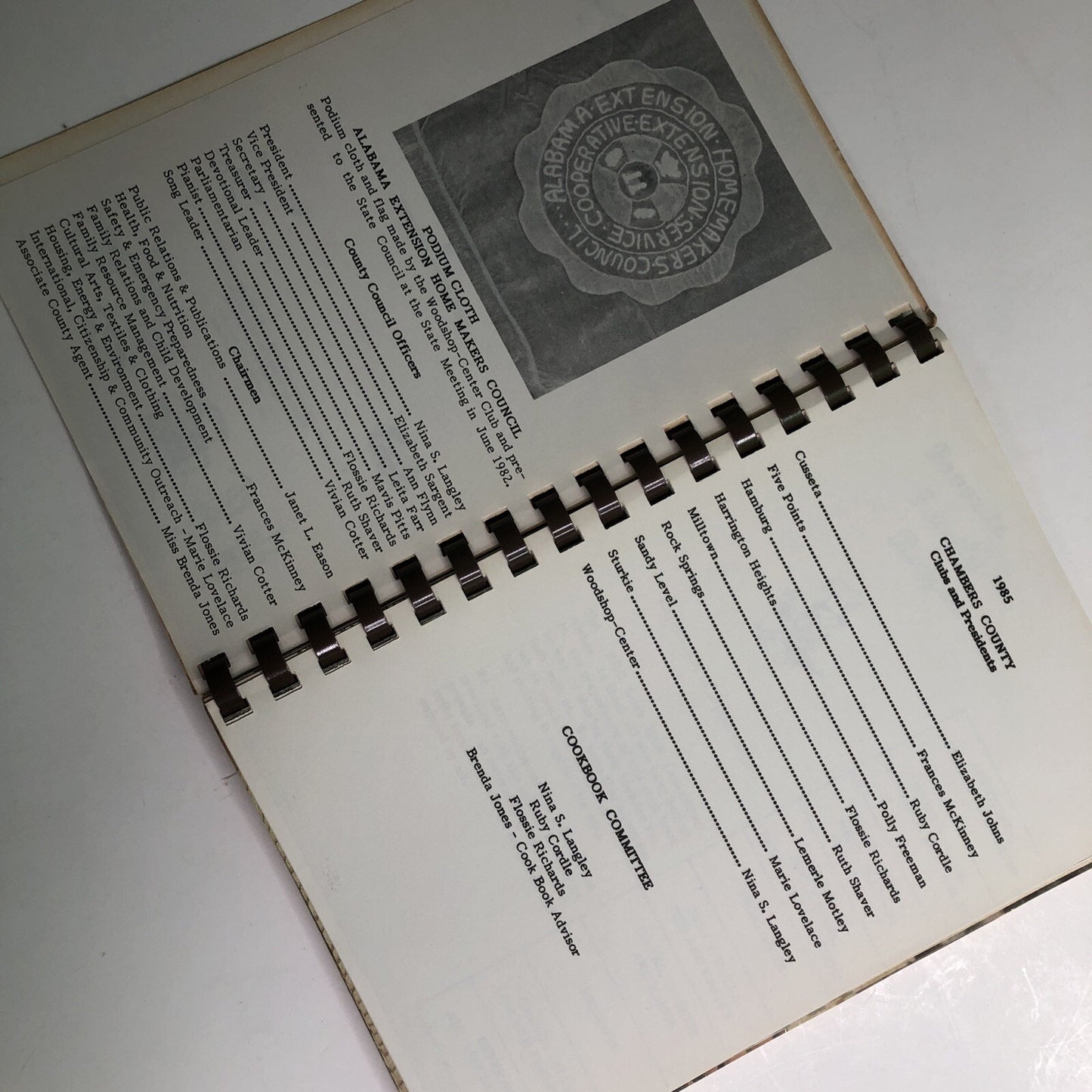 1985 Alabama Extension Home Makers Council Cookbook Chambers County AL
