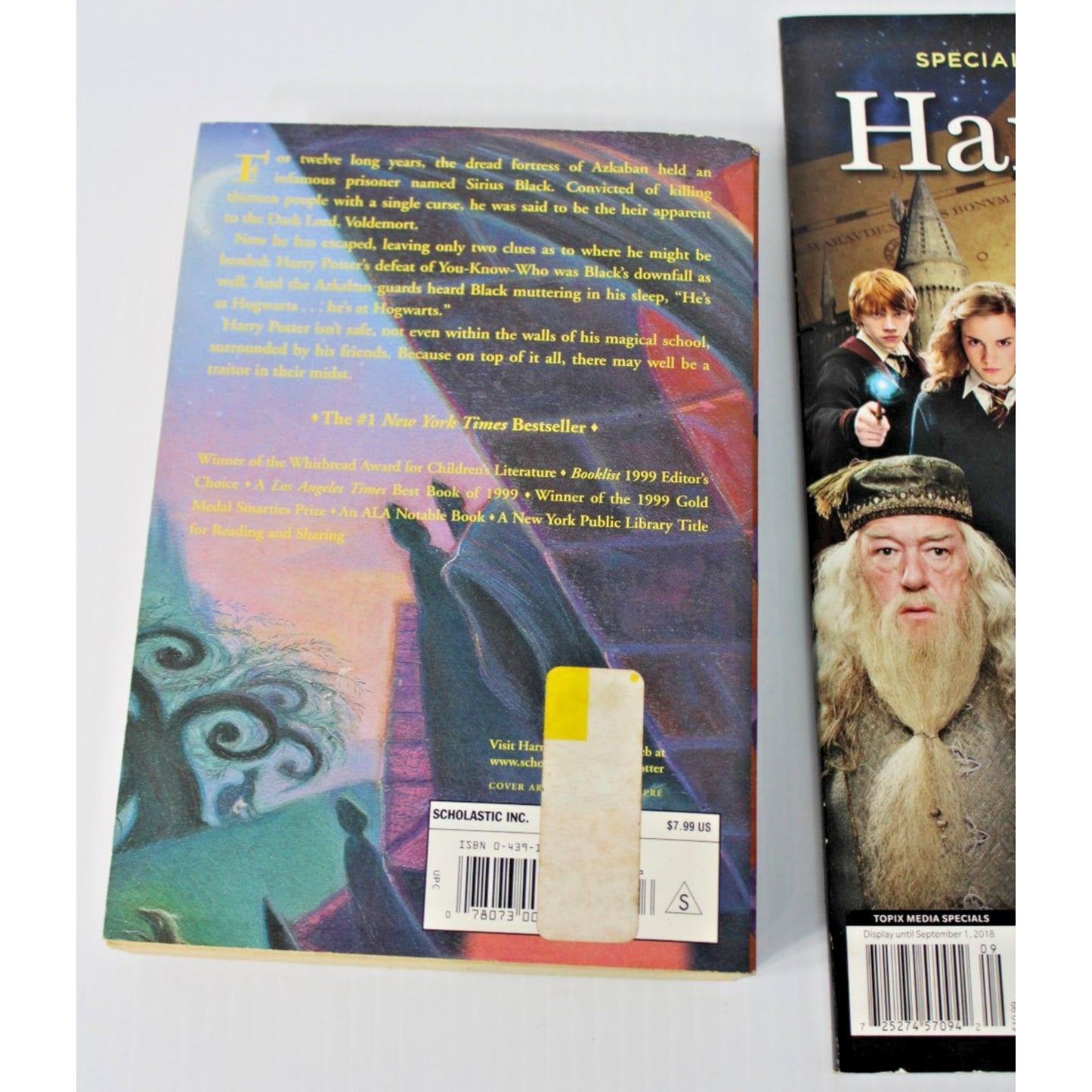 Harry Potter & The Prisoner of Azkaban- Rowling, 2001 Paperback + Bonus Magazine