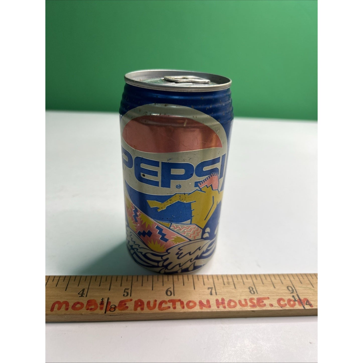 Pepsi Surfer Cool Cans Aluminum Full Can Flat Pull Tab Top Rare Vintage Soda