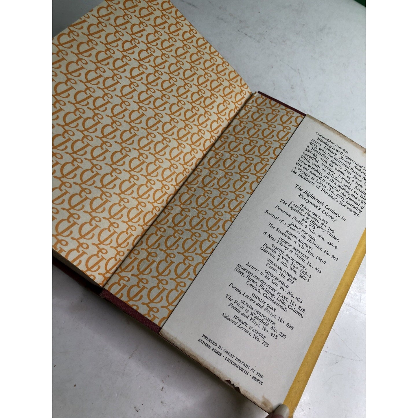 Amelia by Henry Fielding Volume 1 & 2 HC DJ 1966 Everyman's Library 852, 853