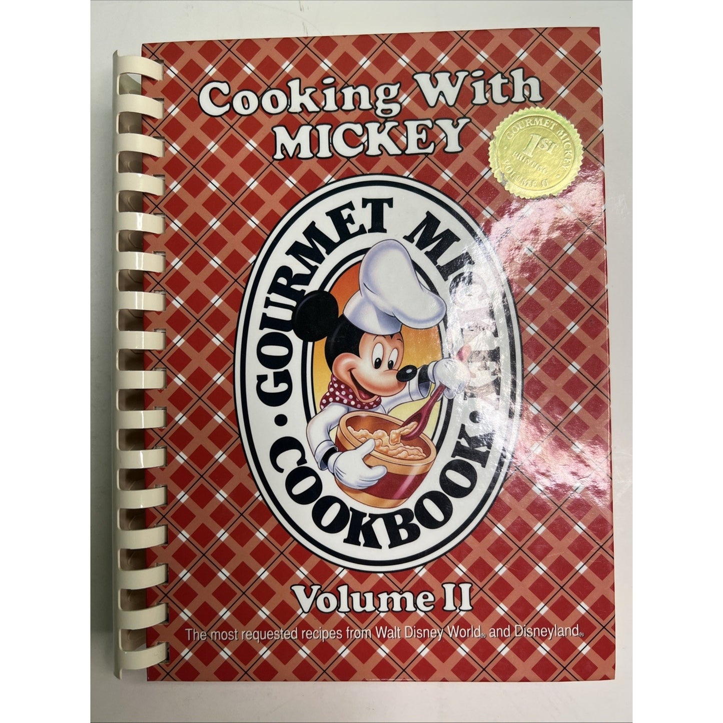 Cooking with Mickey Volume 2 Disney Cookbook Gourmet Hardcover Walt Disney VG