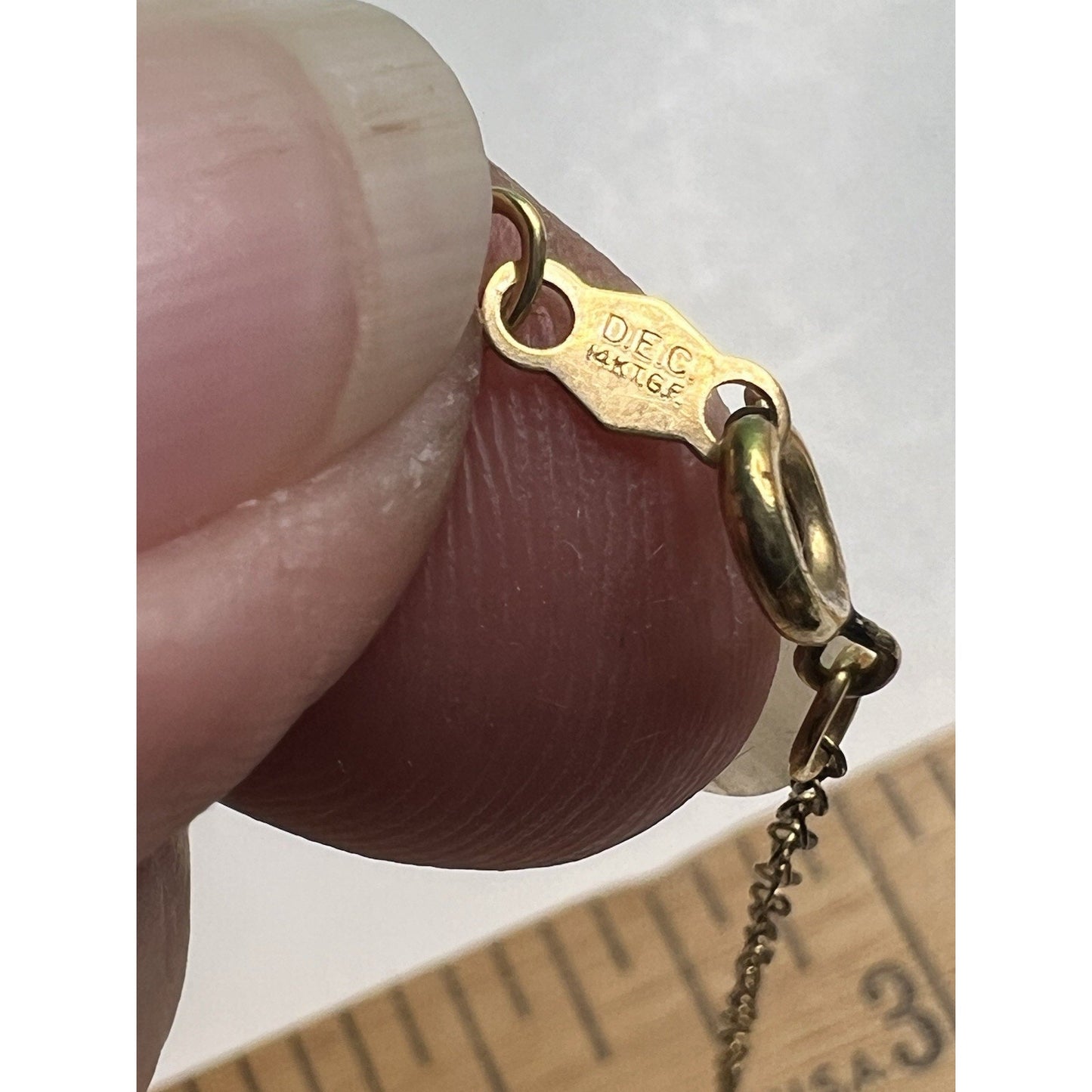 Vintage 14K Gold Filled Hearts With Clear Stones Necklace & Earrings Boxed Set