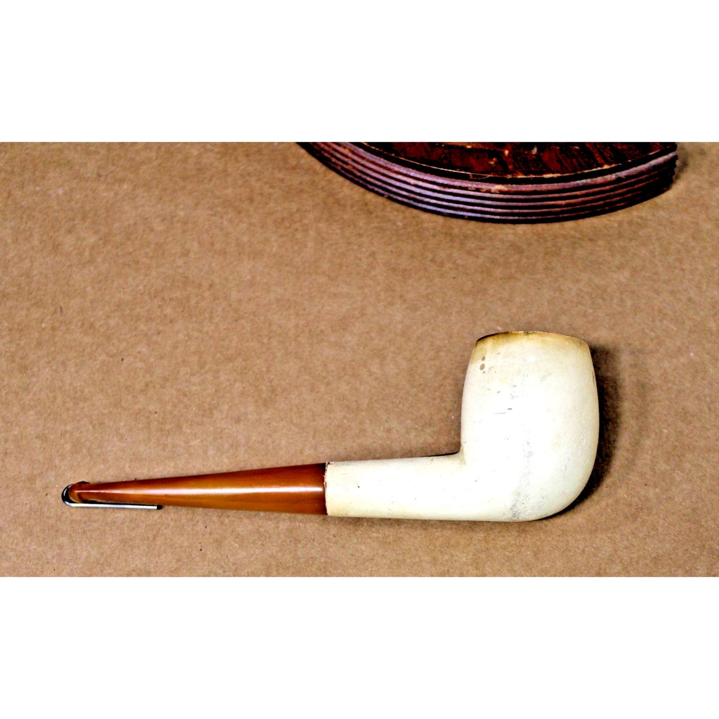 Vintage Pipe Rack + 3 Pipes, GBD London, Yello Bole, Mid-Century Bakelite Stem