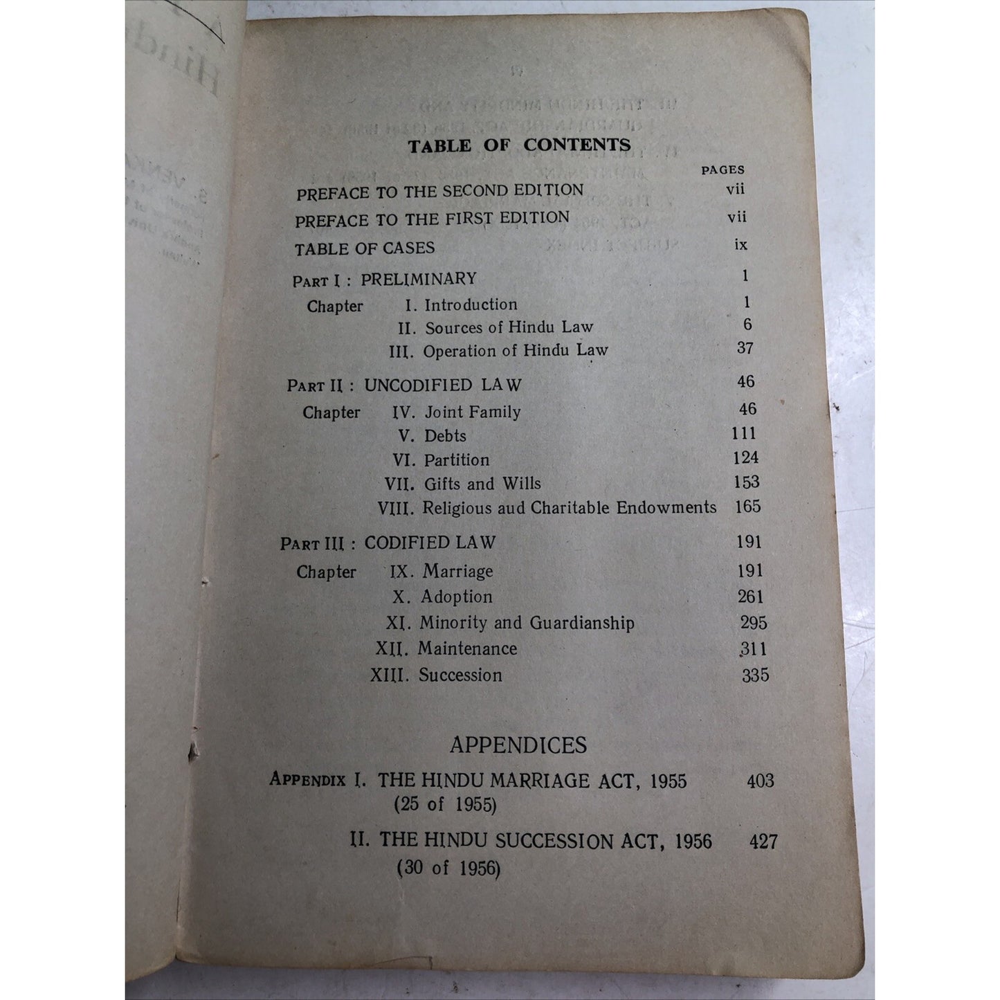 A Treatise On Hindu Law S. Venkataraman 1980 Paperback