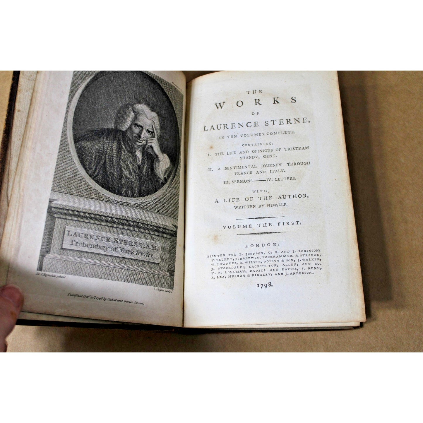 1798 The Works of Laurence Sterne Complete in Ten Volumes, Full Set