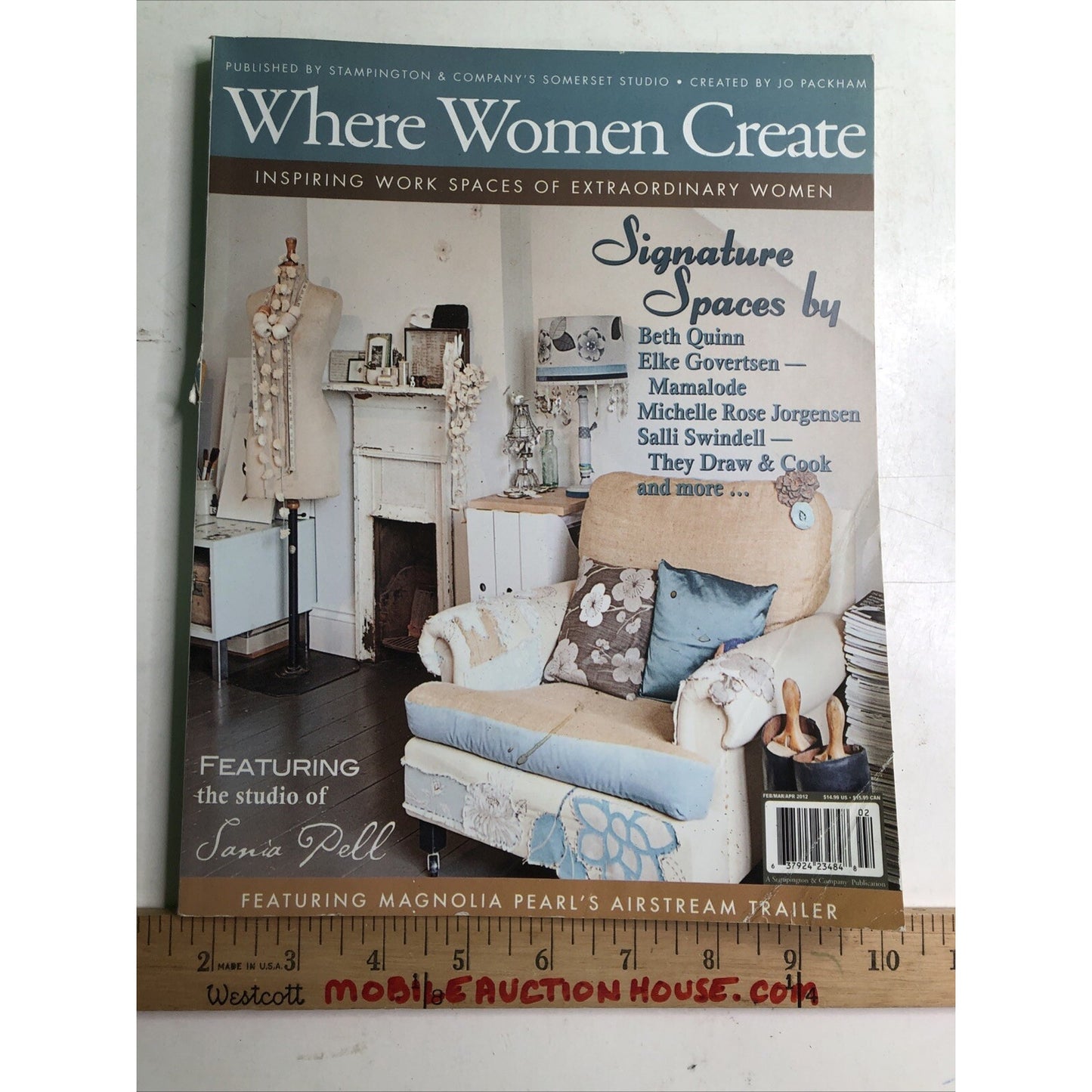 WHERE WOMEN CREATE Magazine FEB/MAR/APR 2012 Stampington & Co Pub. Jo Packham