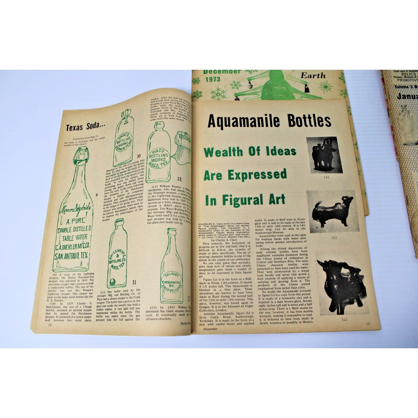 4 Vintage "Bottle News"- Fruit Jars, Insulators, Western & Indian Primatives