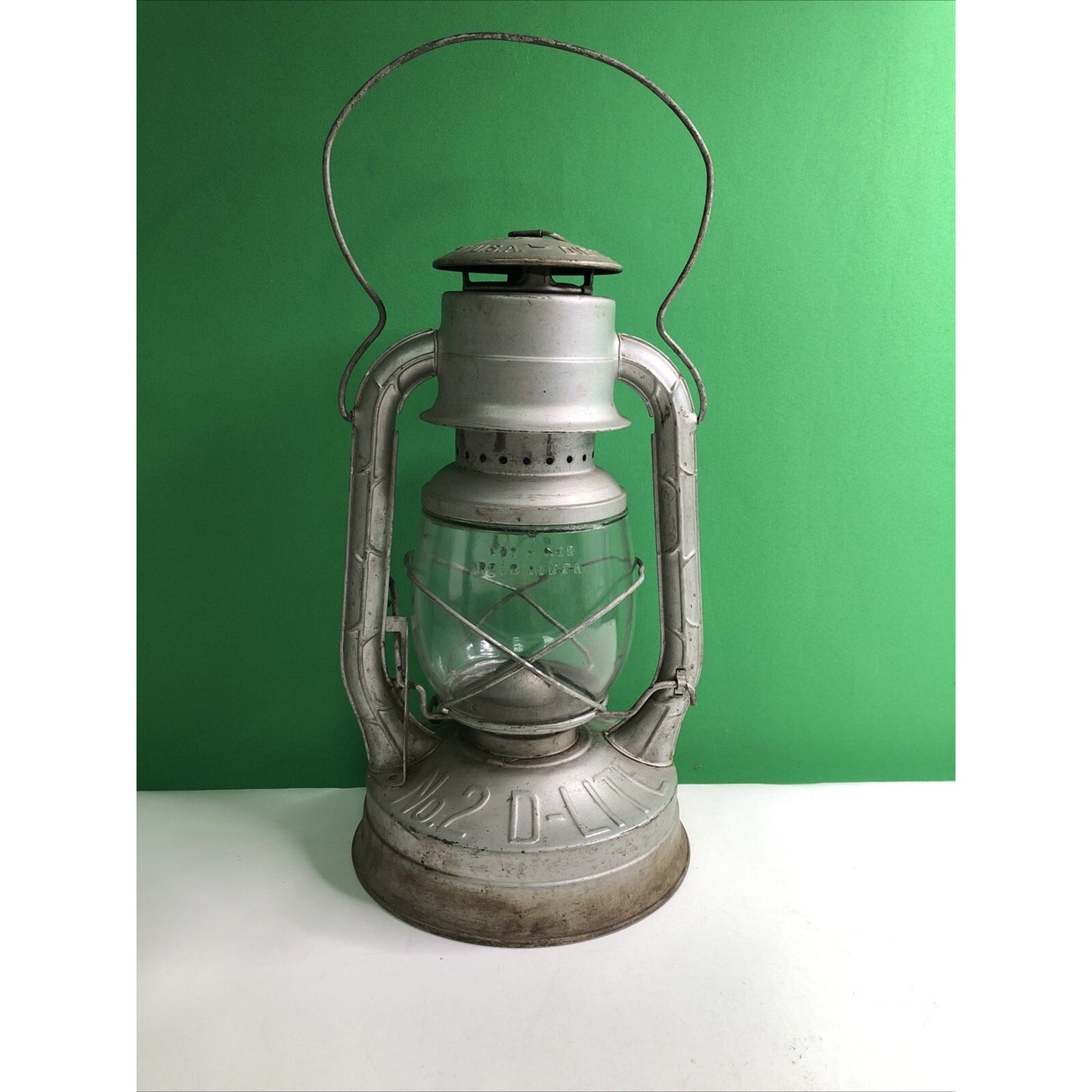 Antique Dietz D-Lite No. 2 Railroad Lantern Train Lamp Kerosene Oil Made In USA