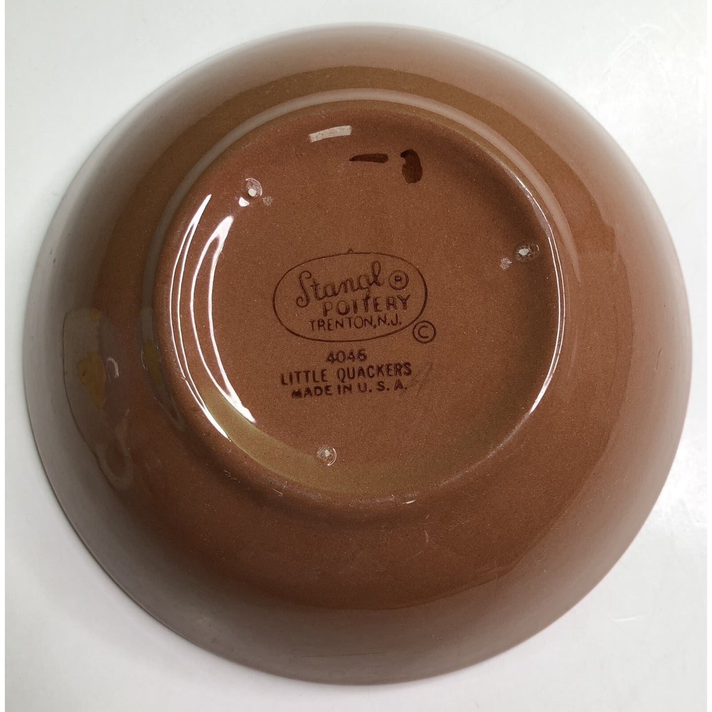 Vintage STANGL POTTERY Little Quackers 5.5 Inch Bowl & Cup #4046 Trenton NJ Duck