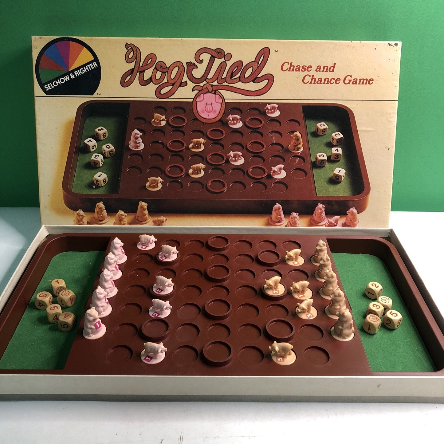 Vintage 1981 Selchow & Righter Hog Tied Board Game 100% Complete Pigs Farm