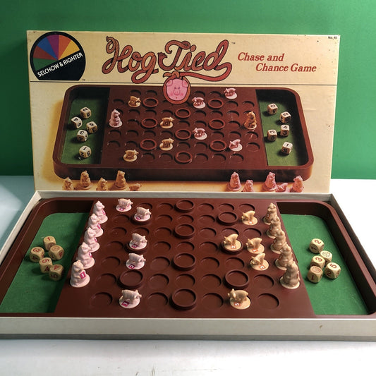 Vintage 1981 Selchow & Righter Hog Tied Board Game 100% Complete Pigs Farm