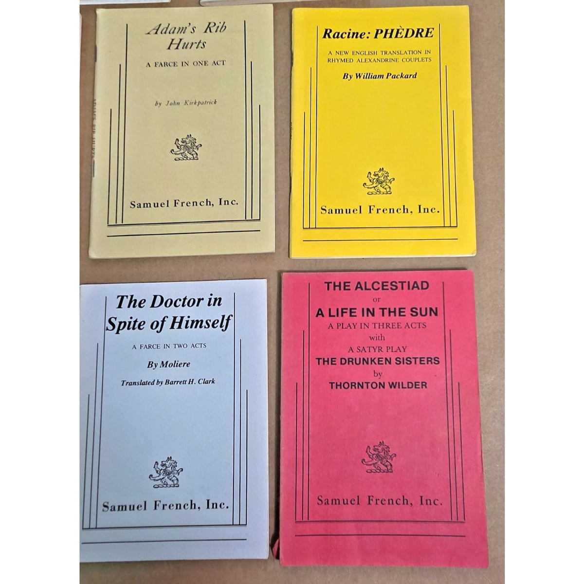 Lot of 8 Vintage Samuel French Play Scripts - A.A. Milne, Thornton Wilder & More