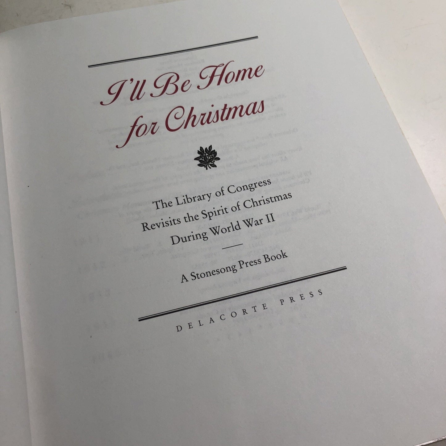 I'll be Home for Christmas Spirit During World War II 1999 HC DJ