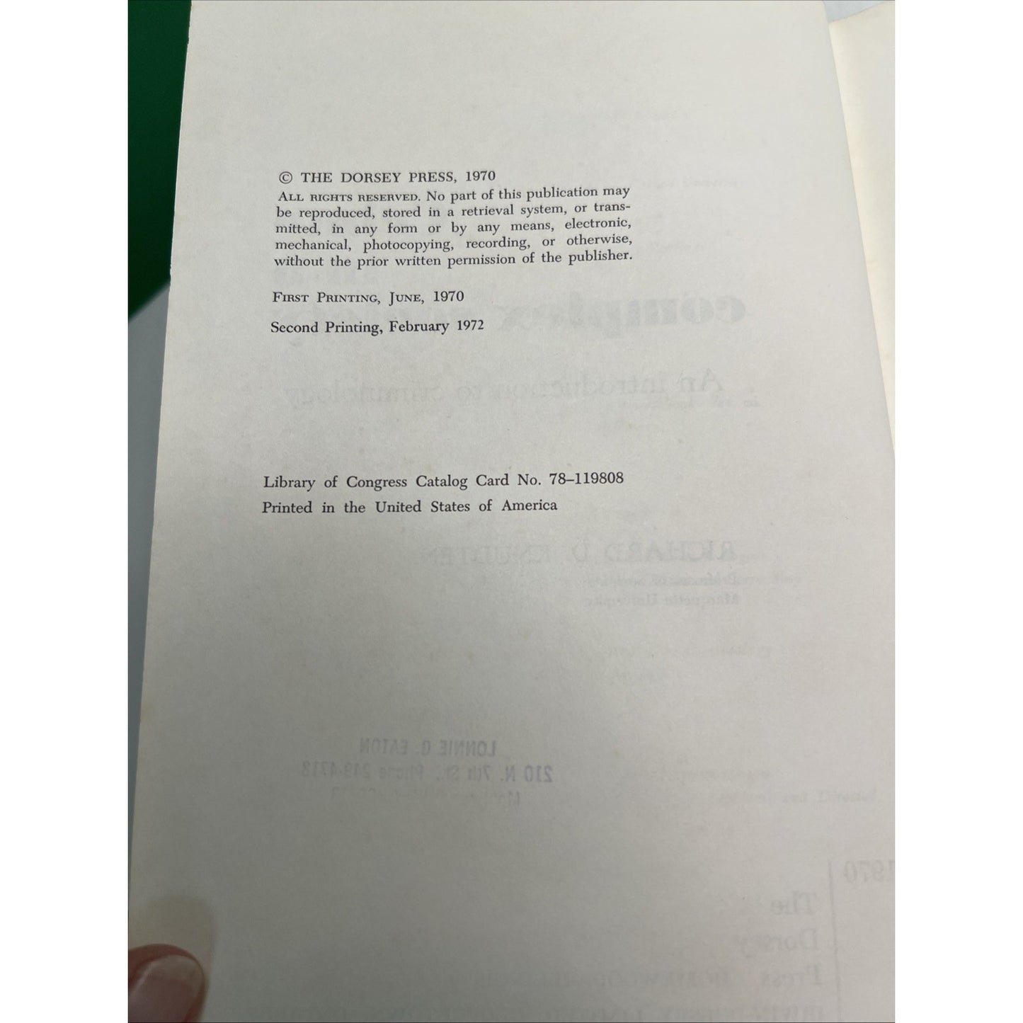Crime in a Complex Society An Introduction to Criminology 1972 Knudten Very RARE