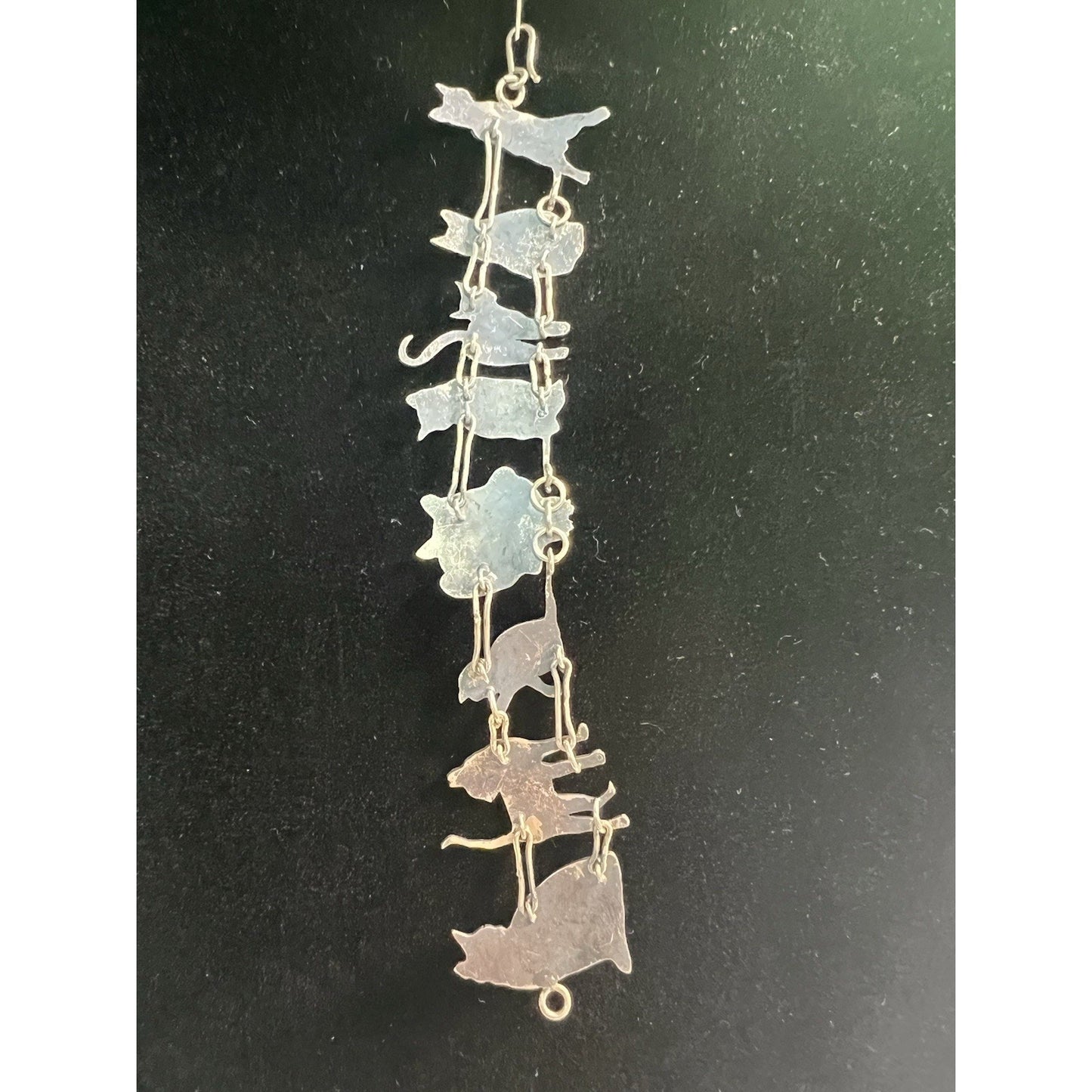 Vintage Metal Wild Bryde CAT BRACELET Link Jewelry 7”