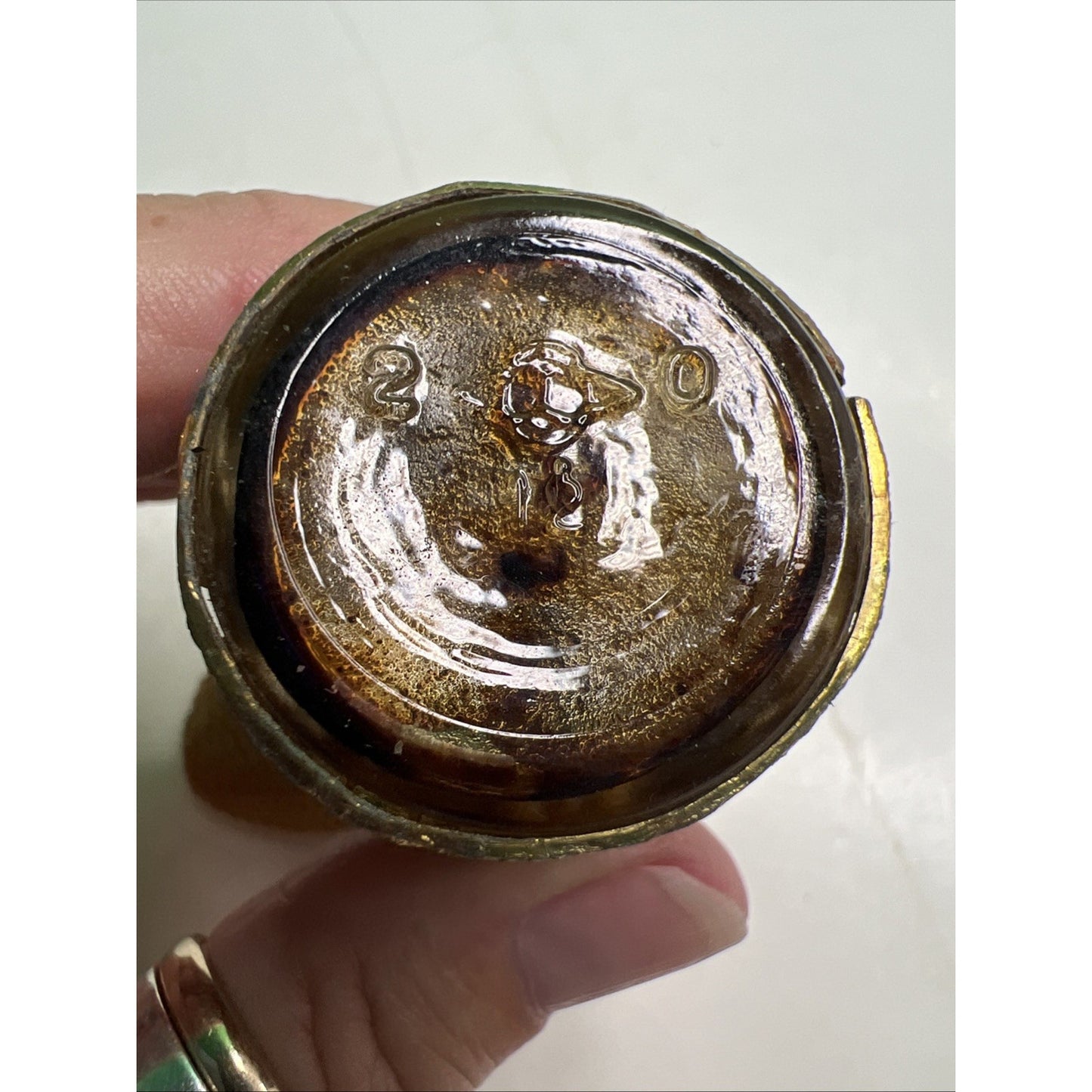 Vintage Gold Tone Perfume Bottle Filigree Ormolu Rhinestones Damaged Atomizer