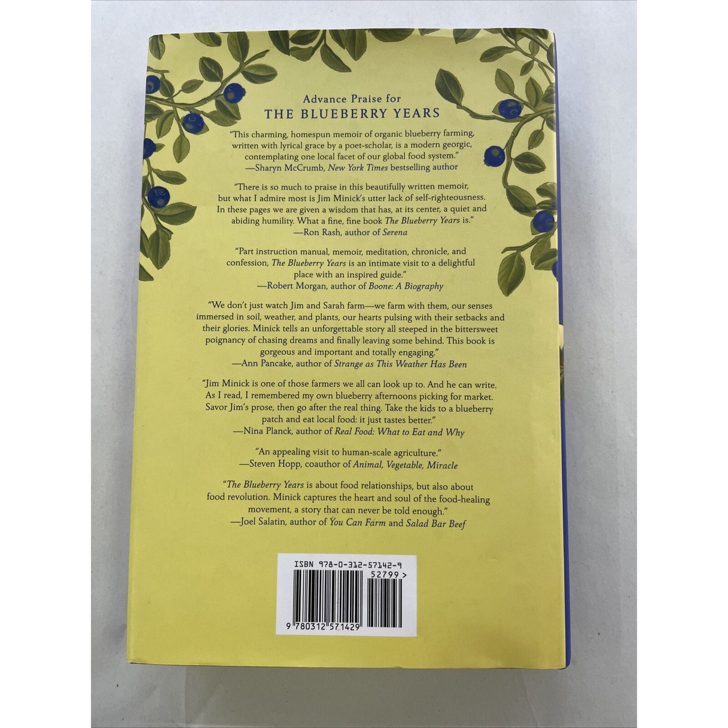 The Blueberry Years : A Memoir of Farm and Family by Jim Minick SIGNED BY AUTHOR