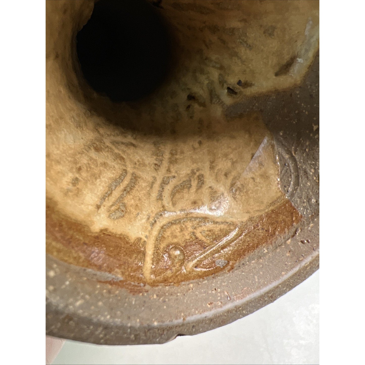 Mid Century Studio Art Pottery Goblet Chalice Cup Vase Signed Glazed Stoneware