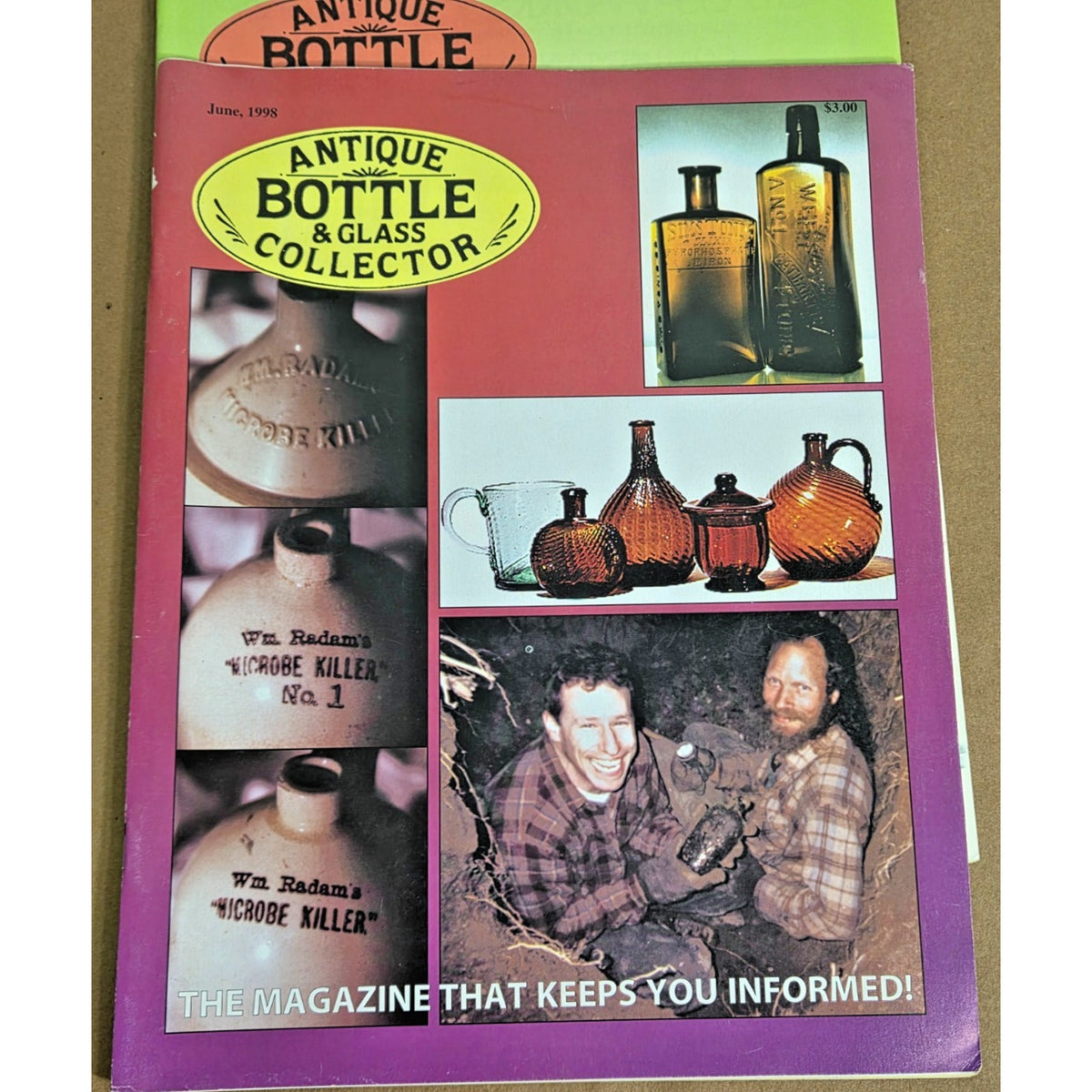 Vintage Antique Bottle & Glass Collector Magazine Lot 1997-1998 Set of 5