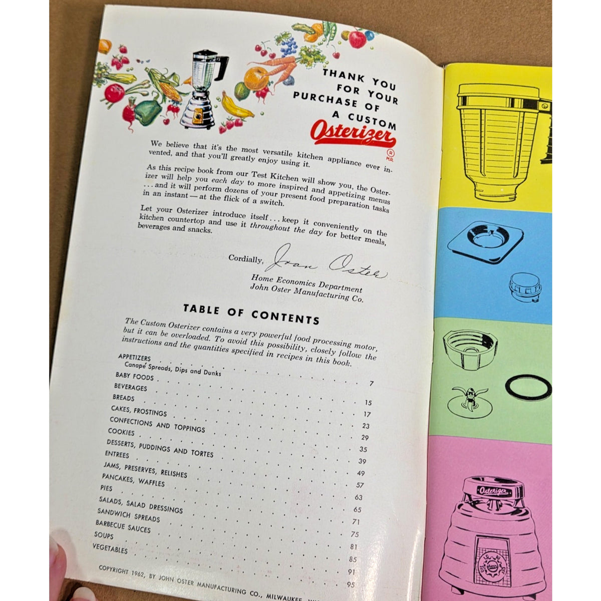 Vintage 1962 Osterizer Custom Blender Recipe Book & Manual - MCM Design