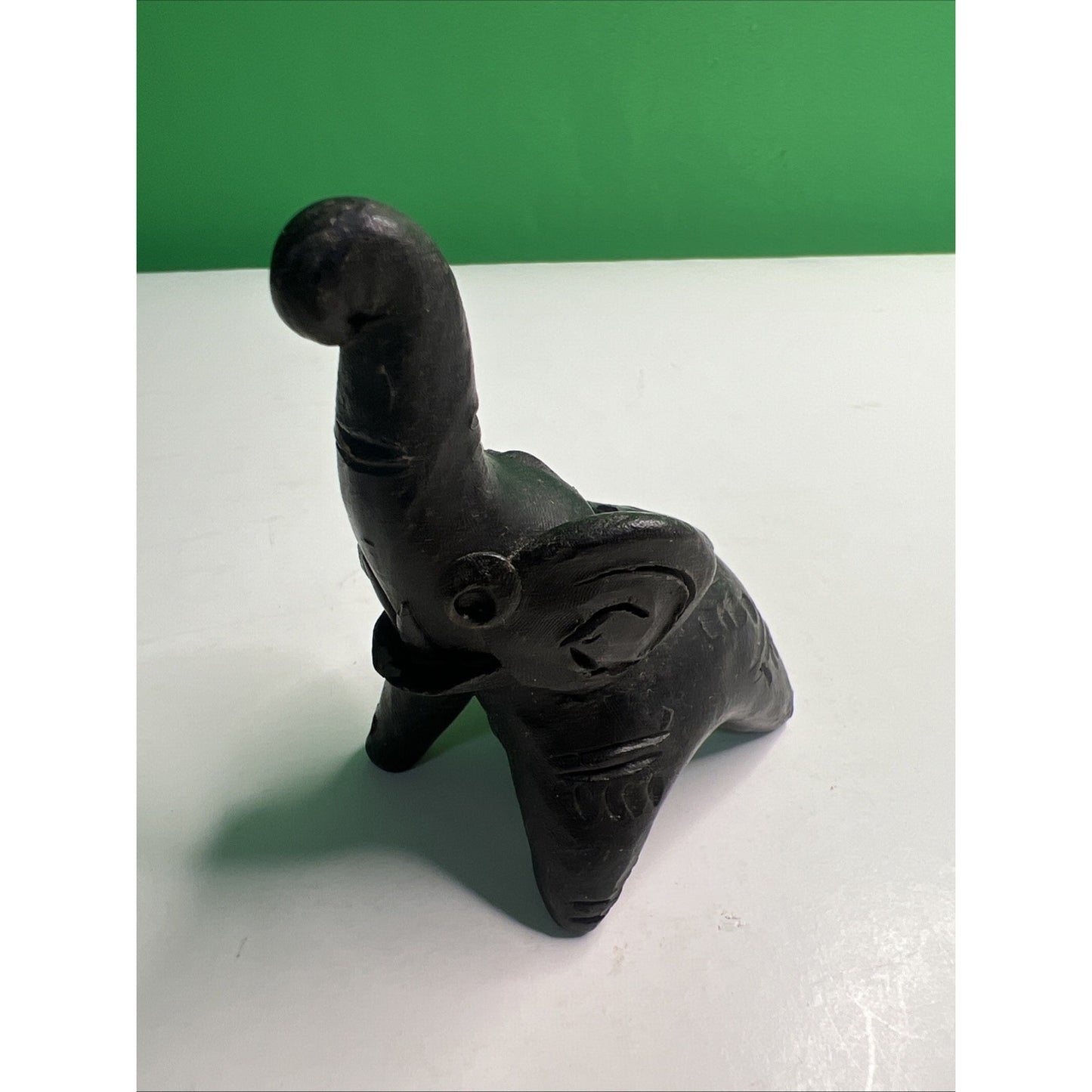 Black Clay Barro Negro Elephant From Oaxaca Mexico Handmade Detailed Good Luck