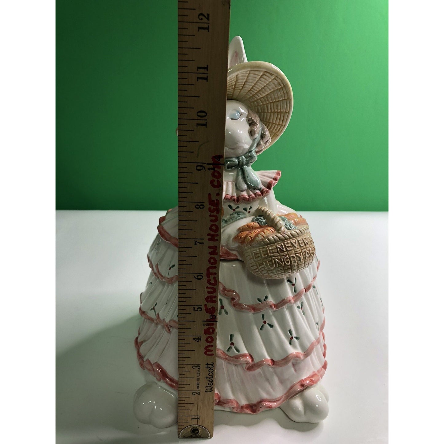 1989 FITZ & FLOYD Scarlet O'Hare COOKIE JAR Rabbit Belle Gone With The Wind