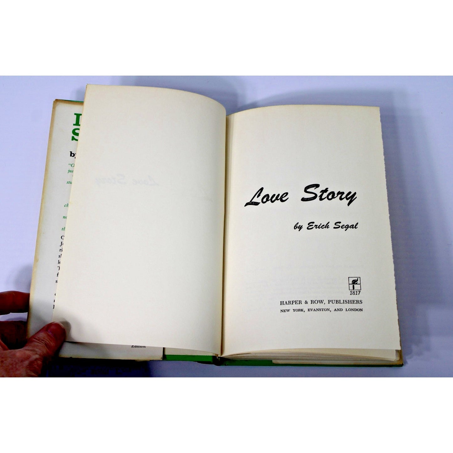 Love Story By Erich Segal First Book Club Edition 1970 Hardcover with DJ