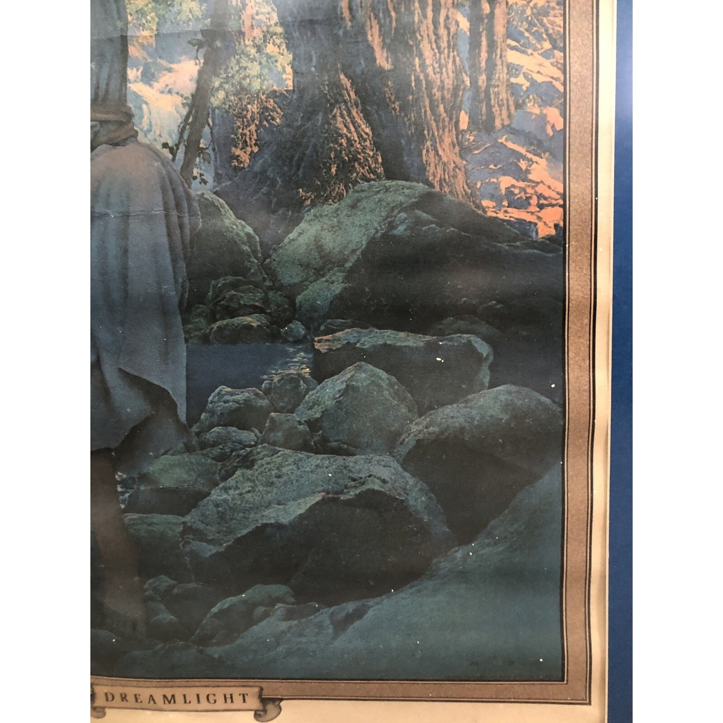 1924 Maxfield Parrish DREAMLIGHT Print 40”x28” Framed Edison Lamp Works GE
