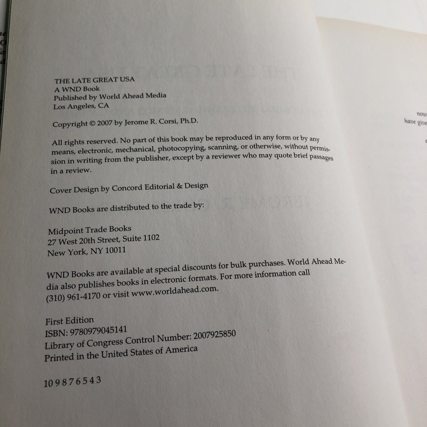 Late Great U. S. A. : The Coming Merger Mexico Canada by Jerome R. Corsi 2007
