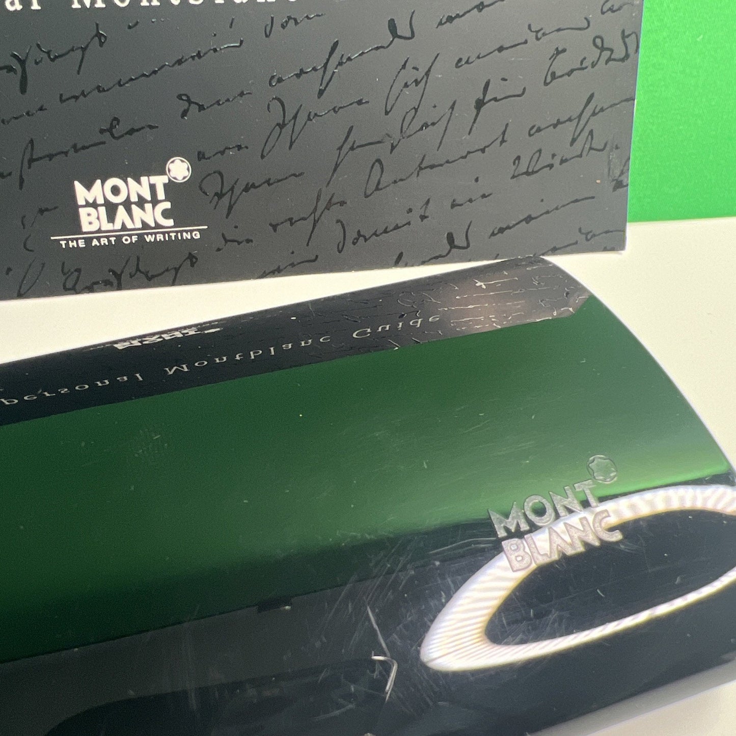 MONT BLANC Black Pen Pencil Case w/ Montblanc Guide *EMPTY* Made In Holland