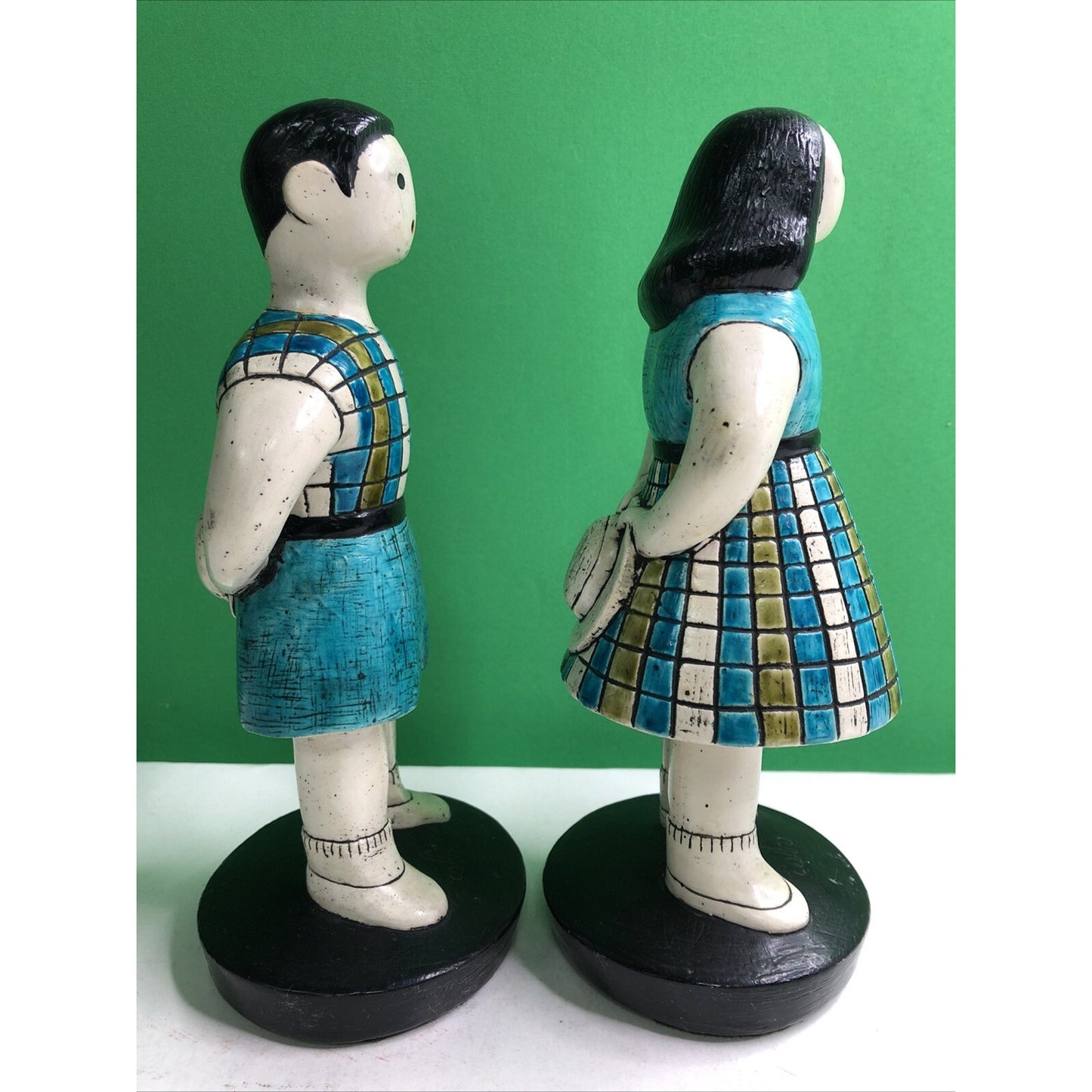Rare Pair MIDCENTURY SYLVIA HOOD ORIGINAL FIGURINES Idyllic Family Boy & Girl