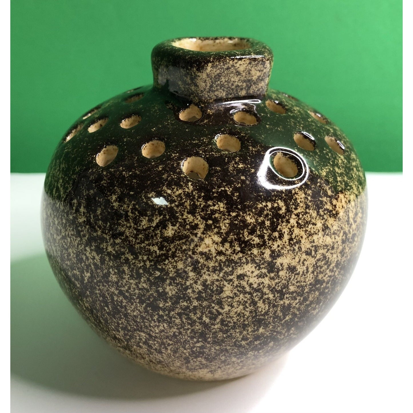 Vintage KELLOGGS ART POTTERY FLOWER FROG Incense Burner Northern Michigan