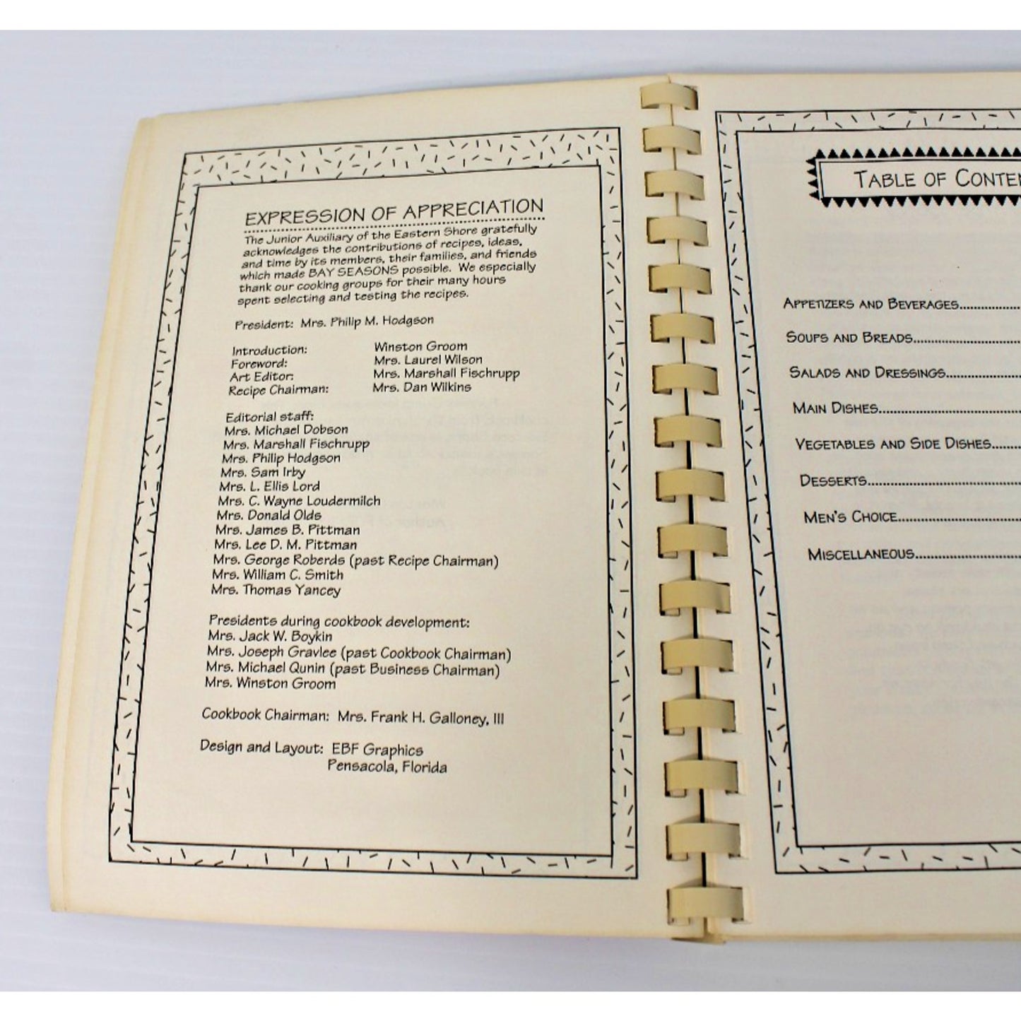 Bay Seasons Cookbook, 1996 Jr. Auxiliary of the Eastern Shore, Mobile Bay, AL