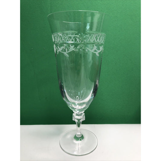 One (1) Royal Doulton Crystal Wellesley Iced Tea Glass 8.25” Tall