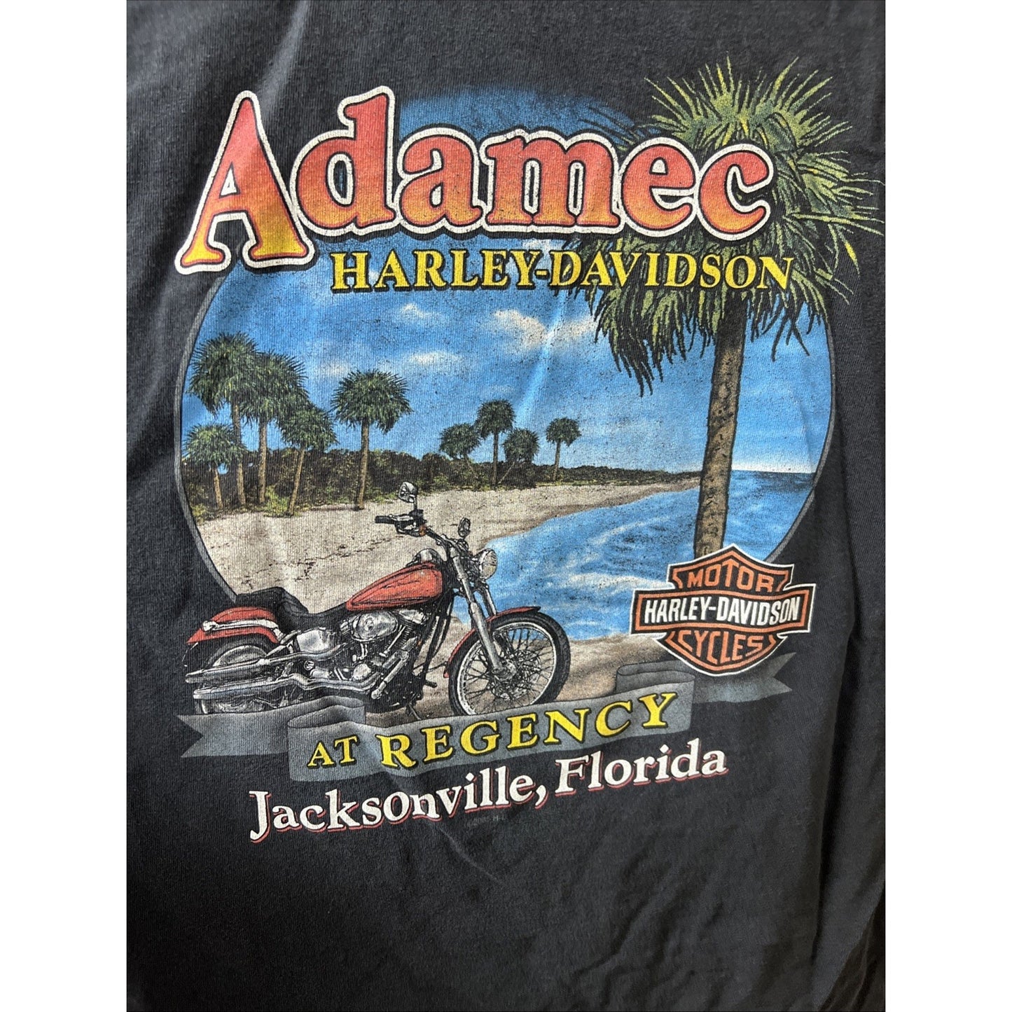 Harley Davidson Motorcycles Tshirt XL Adamec Regency Jacksonville Florida 2005