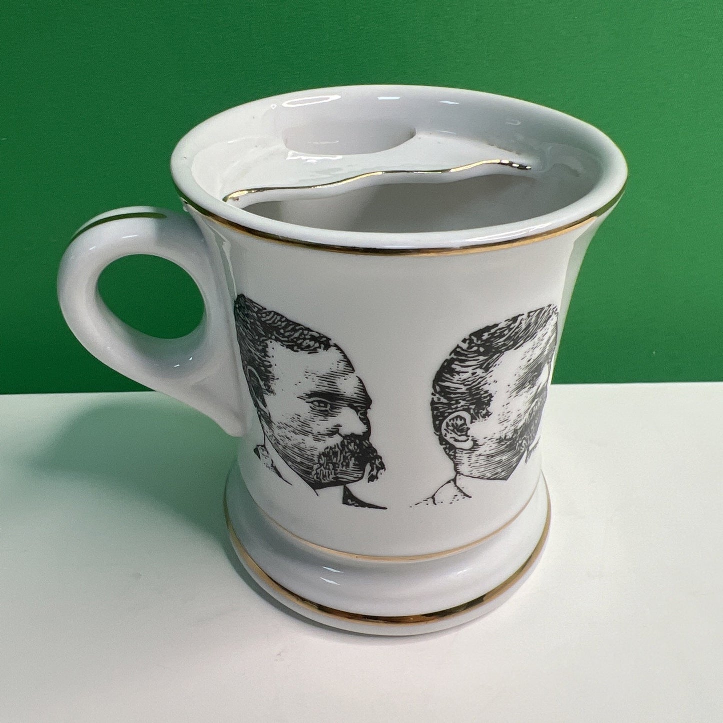 Faces Teddy Roosevelt Ironstone Mustache Mug Vintage Political Facial Hair Cup