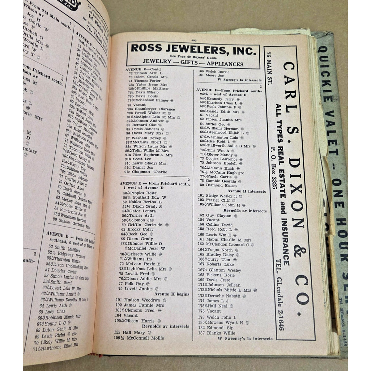 1956 Polk’s Prichard Alabama City Directory - Vintage Mobile County History