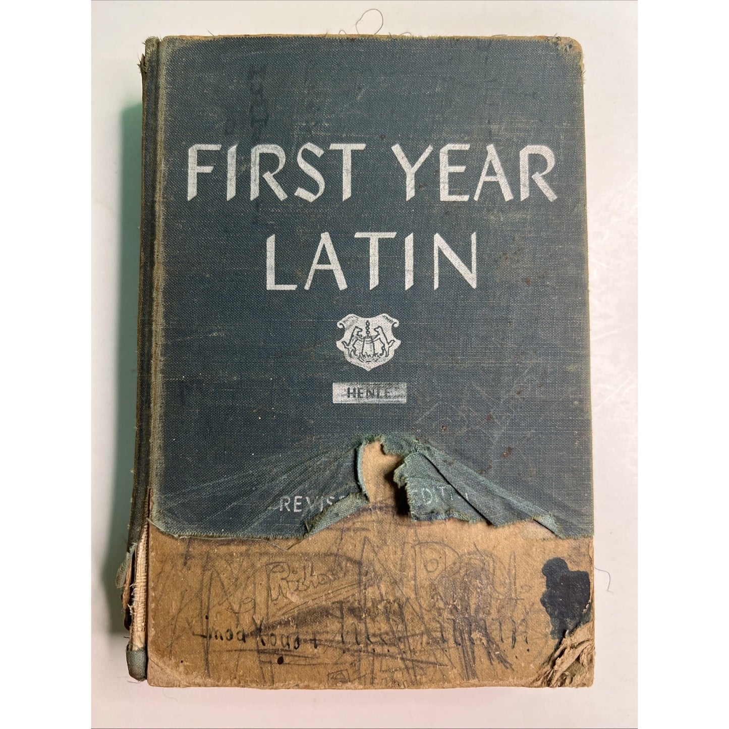 Robert J. Henle First Year Latin 1945 Hardcover Vintage Textbook Damaged