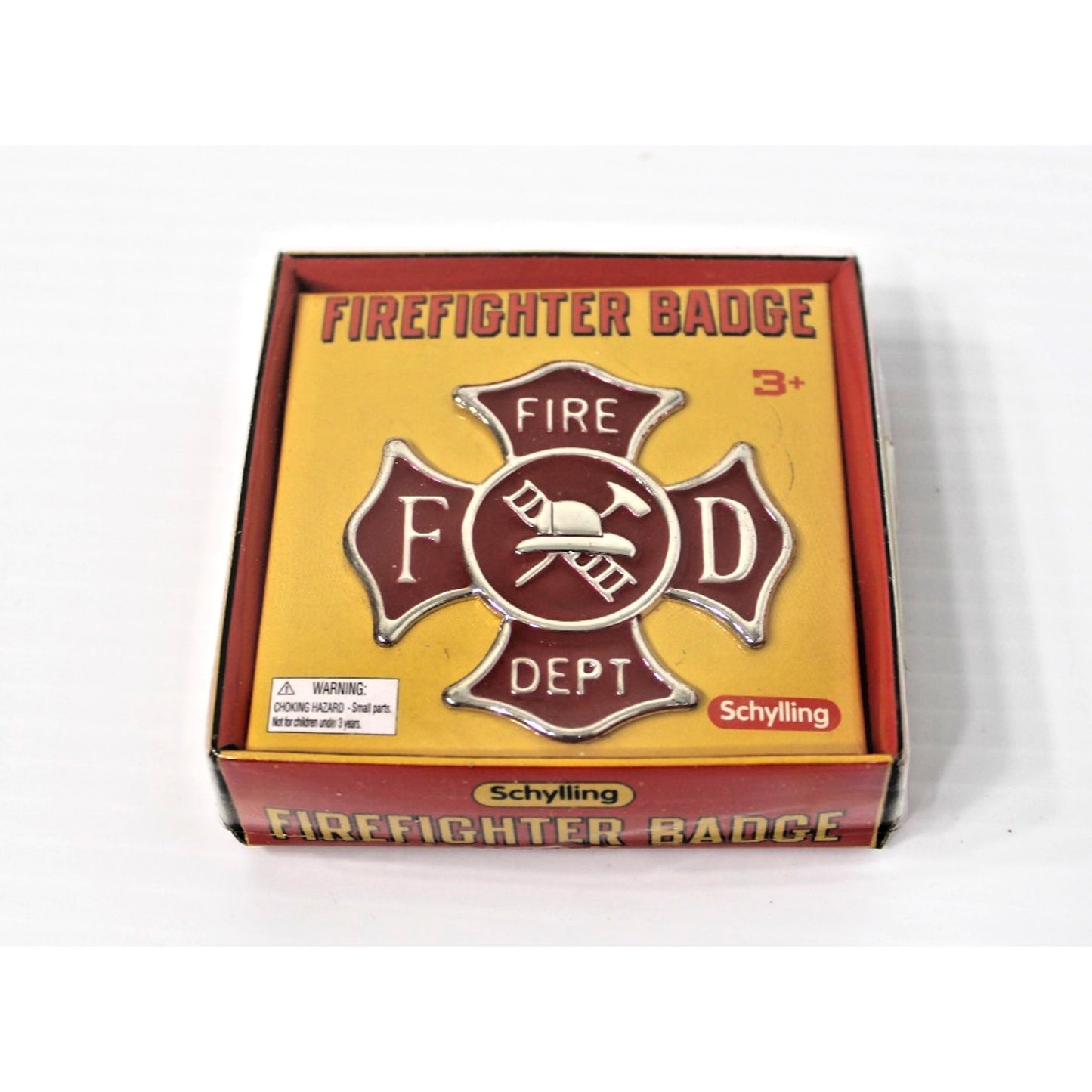 Firefighter Badge Metal Kid's Play Pretend Toy, 1st Respond Schylling New In Box