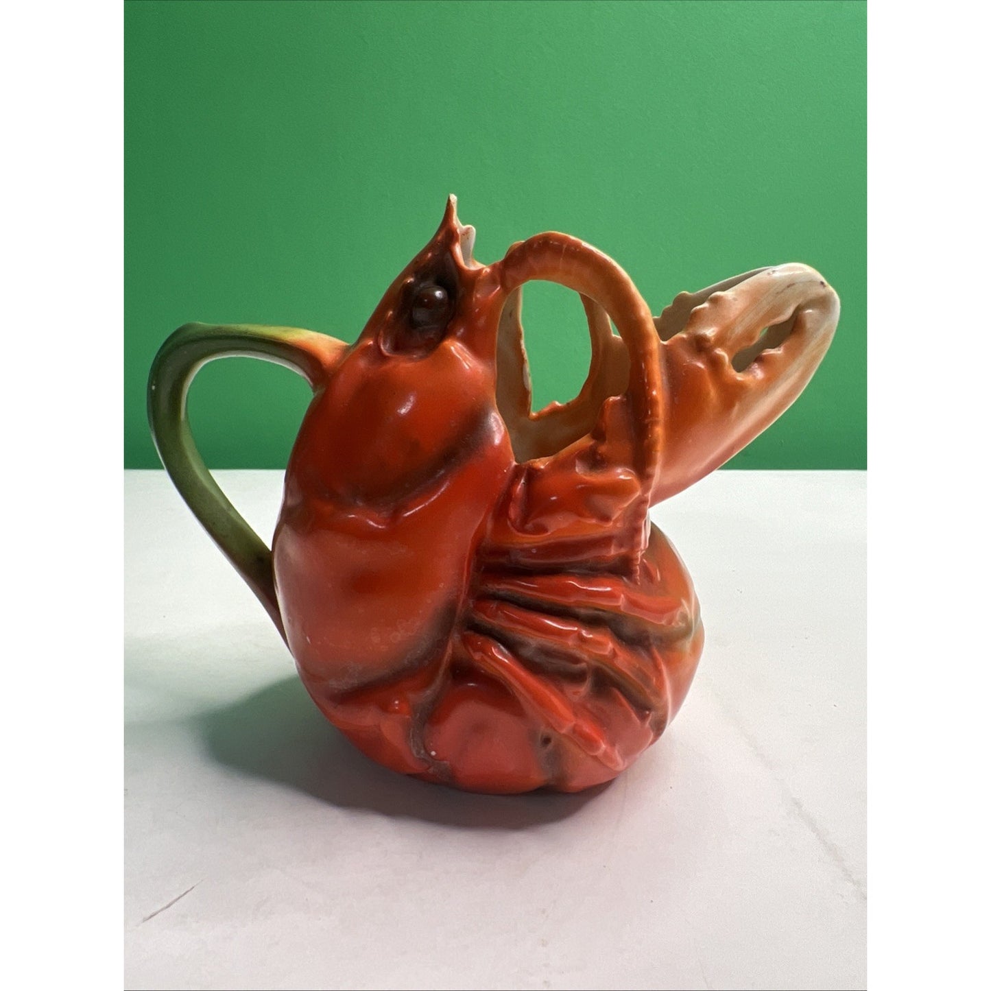 Antique Royal Bayreuth Lobster Butter Pitcher Creamer Porcelain Bavaria 4" Tall