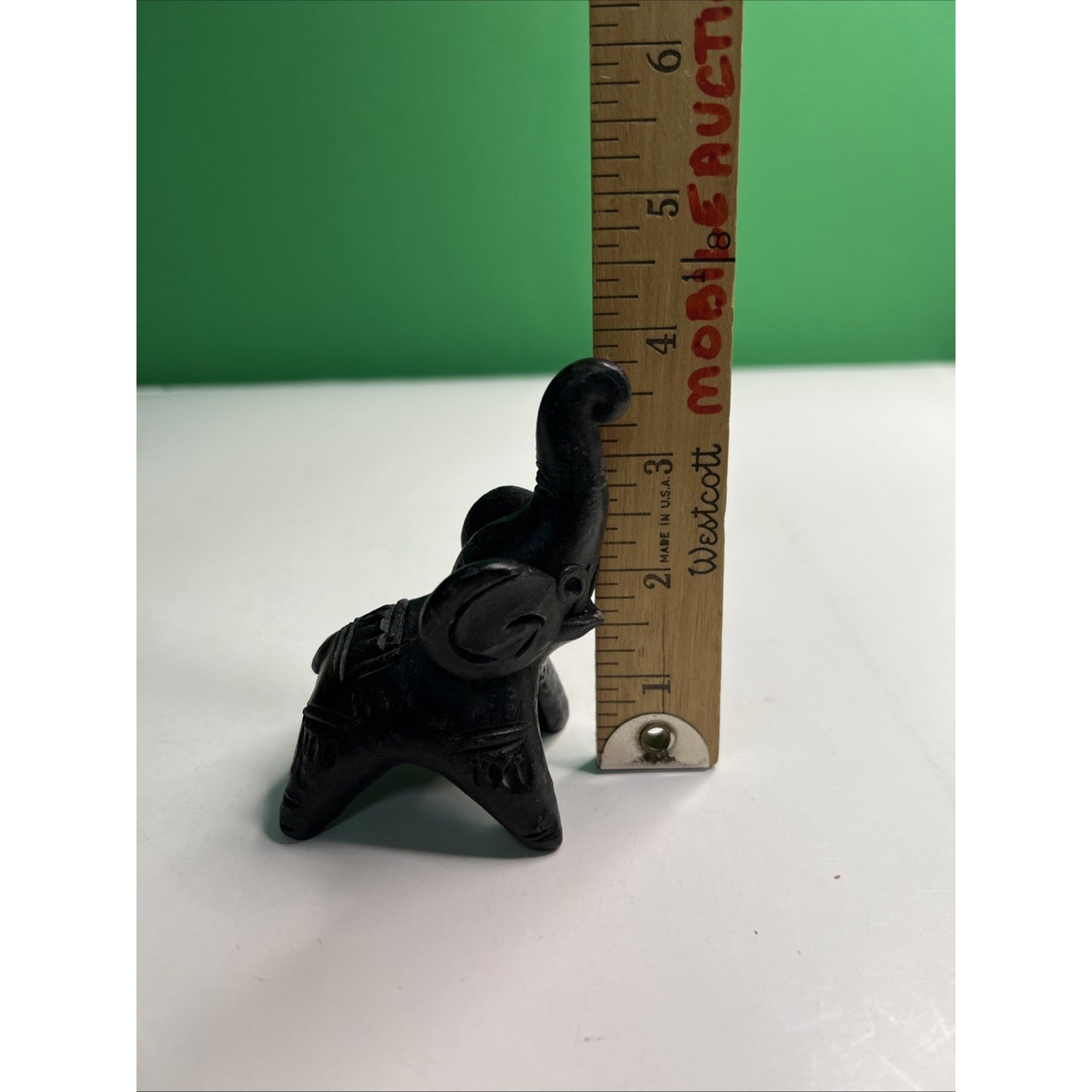 Black Clay Barro Negro Elephant From Oaxaca Mexico Handmade Detailed Good Luck
