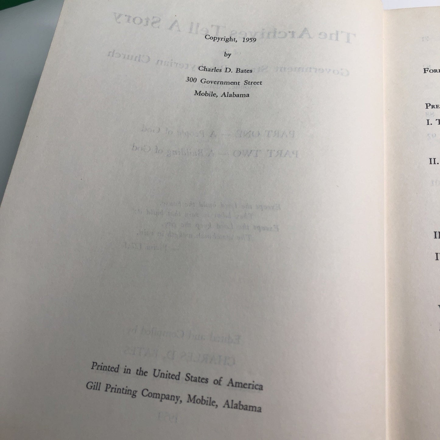The Archives Tell A Story Gov’t Street Presbyterian Church by Charles D. Bates