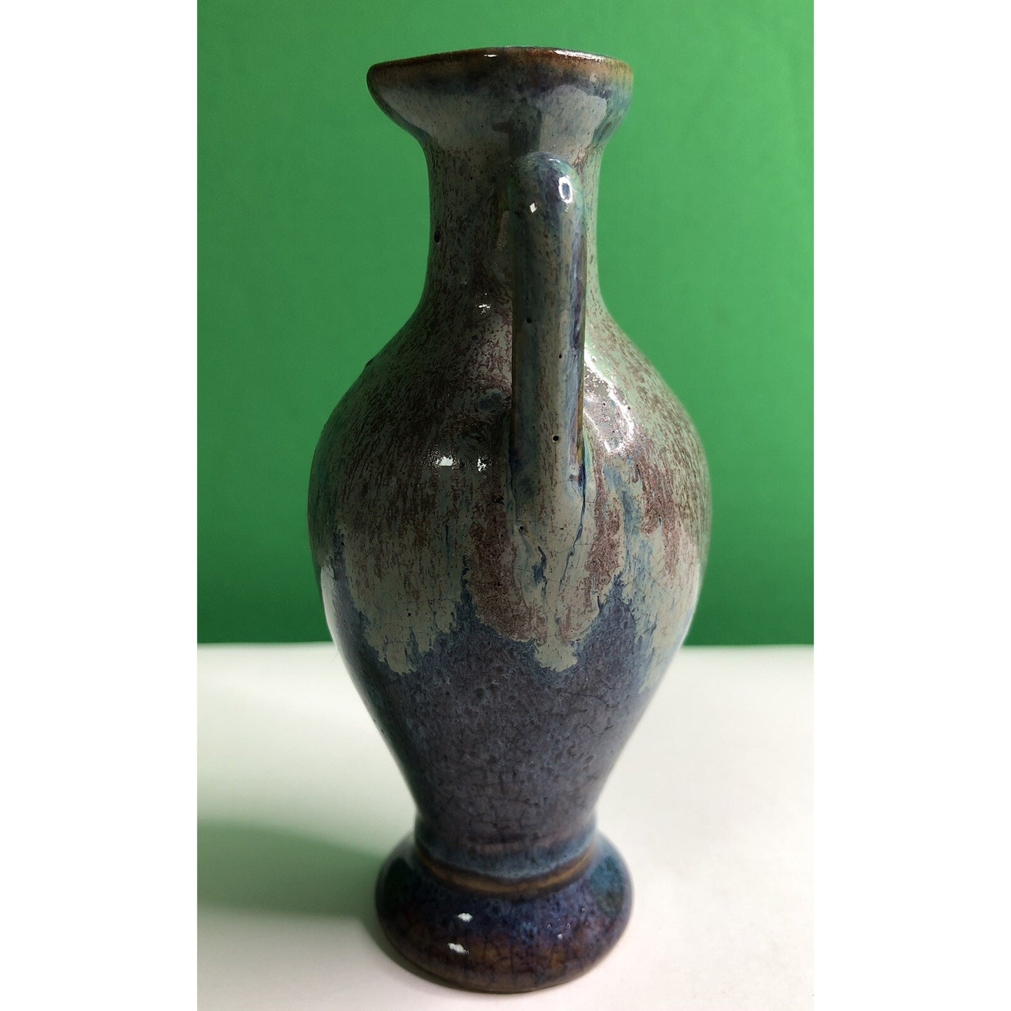 1920’s COINTREAU FRERES Figural Mini BOTTLE Ewer France Double Handled Glazed