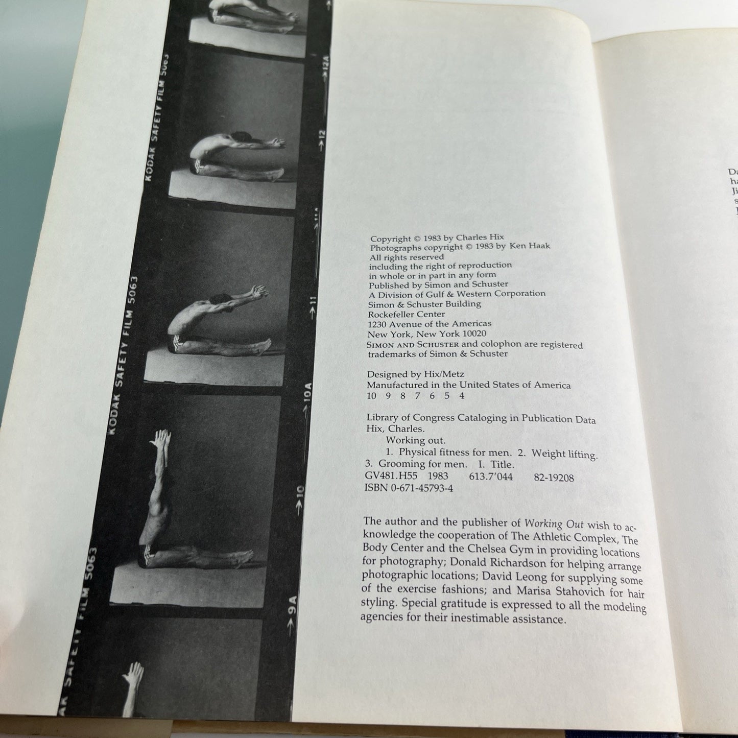 Working Out: The Total Shape-Up Guide for Men by Charles Hix, photos by Ken Haak
