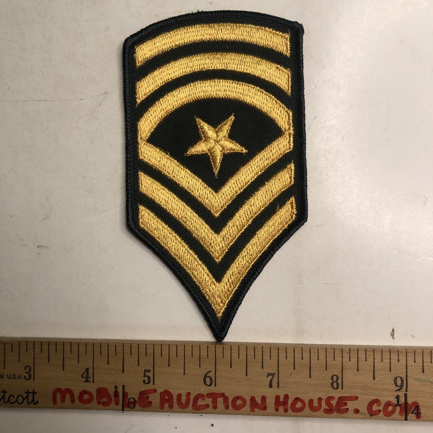 Vintage United States Army Sergeant Major Military Embroidered Patch