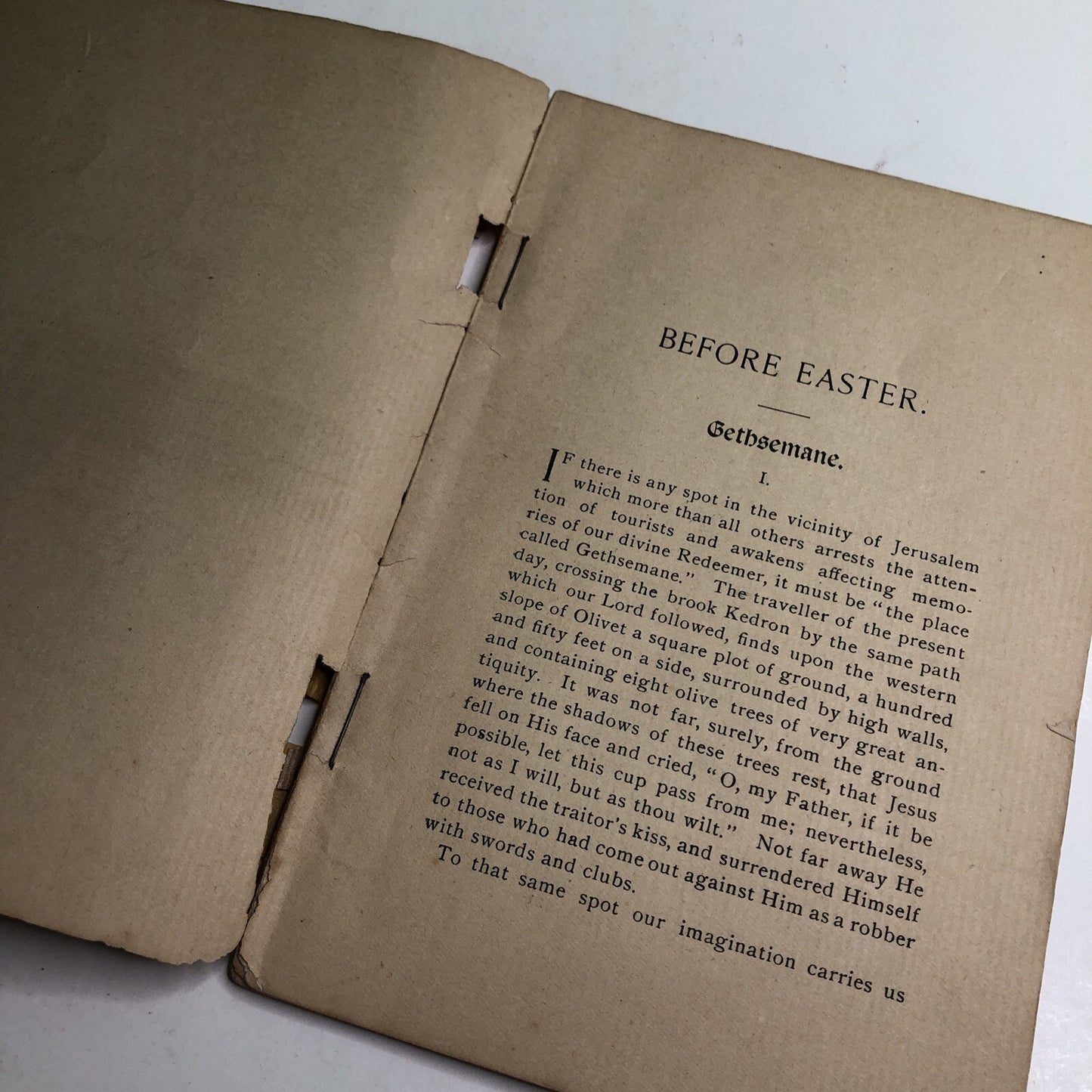 Circa 1893 Booklet BEFORE EASTER by Rev. Edward W. Gilman