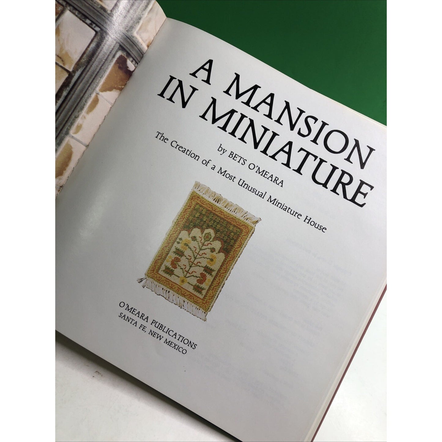 VINTAGE A Mansion In Miniature Hardcover Book by Bets O'Meara SIGNED w/Box 1979