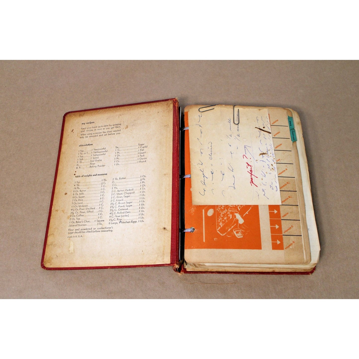 VTG 1950s-60s Recipes Cookbook, Typewritten Custom Home Cooking Collectible